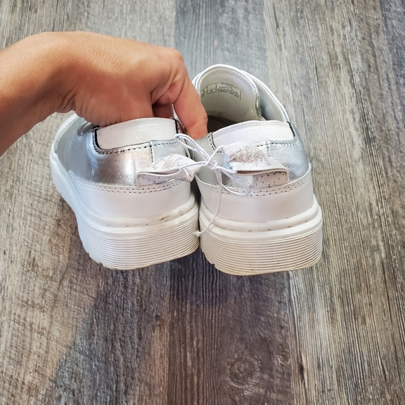 Dr Martens Lylah 5 Slip On Sneakers Metallic Leather Women - Picture 13 of 14